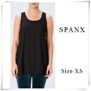 SPANX Perfect Length Top Chiffon in Black Size XS New with Tag